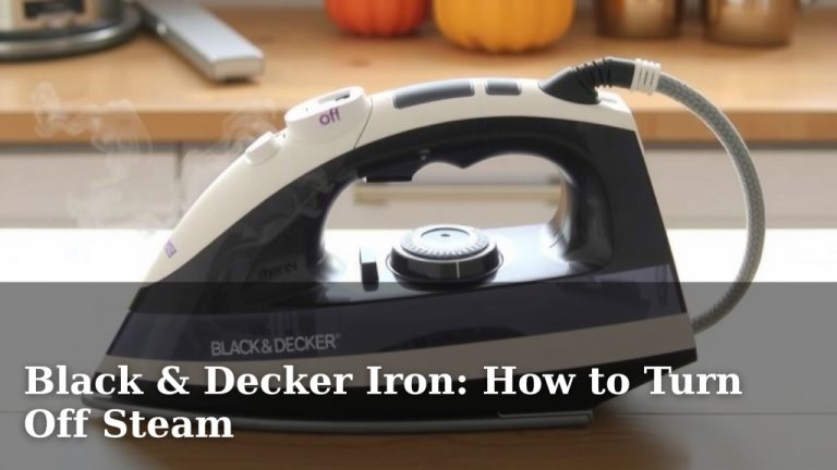 Black & Decker Iron: How to Turn Off Steam