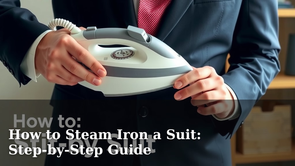 How to Steam Iron a Suit: Step-by-Step Guide