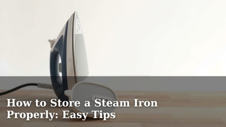 How to Store a Steam Iron Properly: Easy Tips