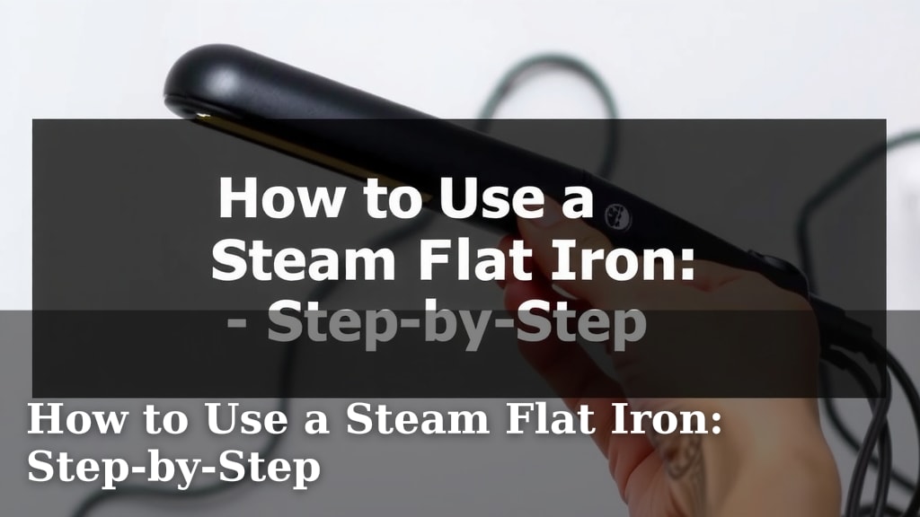 How to Use a Steam Flat Iron: Step-by-Step