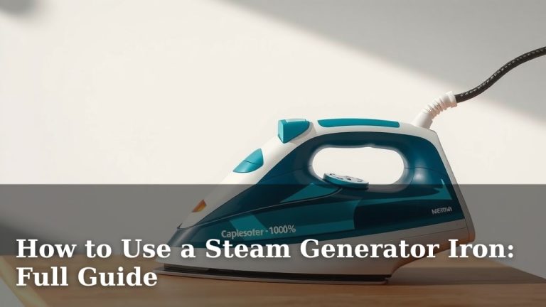 How to Use a Steam Generator Iron: Full Guide