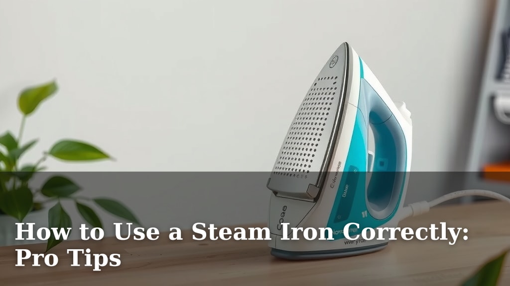 How to Use a Steam Iron Correctly: Pro Tips
