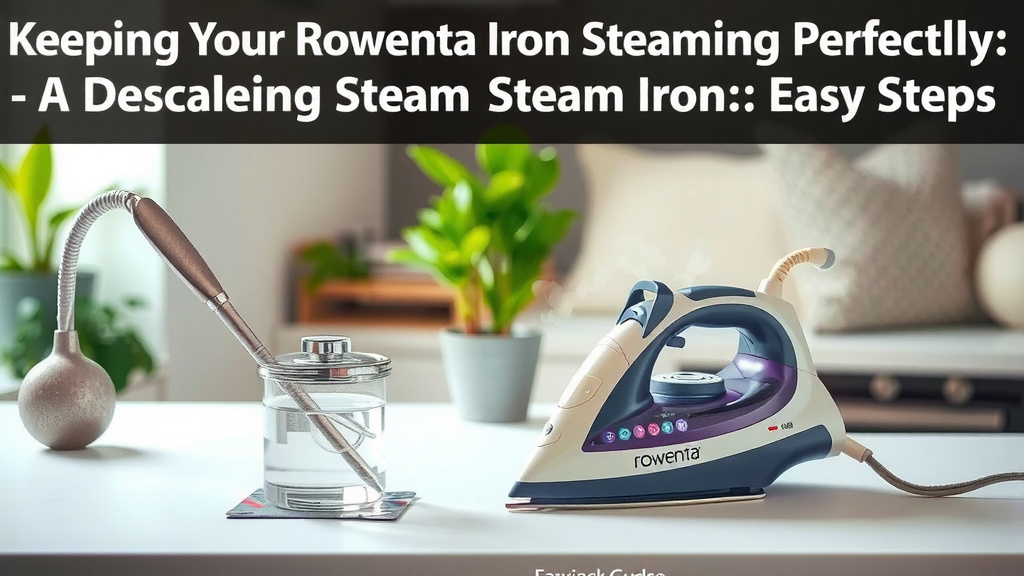 Keeping Your Rowenta Iron Steaming Perfectly: A Descaling Guide
