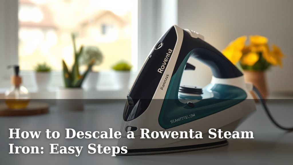 How to Descale a Rowenta Steam Iron: Easy Steps