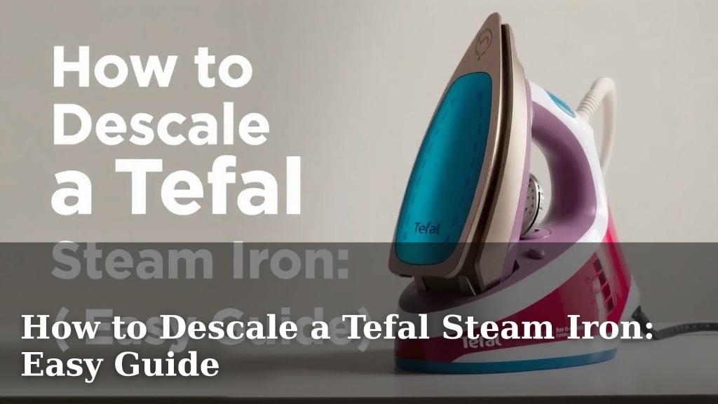 How to Descale a Tefal Steam Iron: Easy Guide