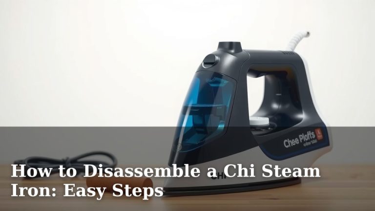How to Disassemble a Chi Steam Iron: Easy Steps
