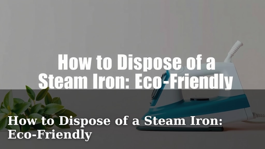 How to Dispose of a Steam Iron: Eco-Friendly