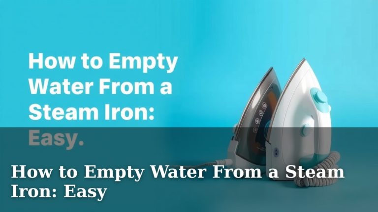 How to Empty Water From a Steam Iron: Easy