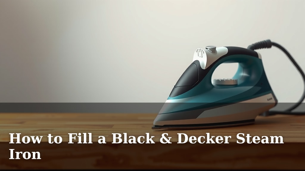 How to Fill a Black & Decker Steam Iron