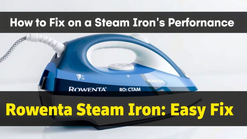 Troubleshooting Your Rowenta Steam Iron's Performance