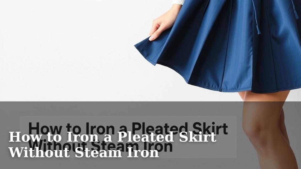 How to Iron a Pleated Skirt Without Steam Iron