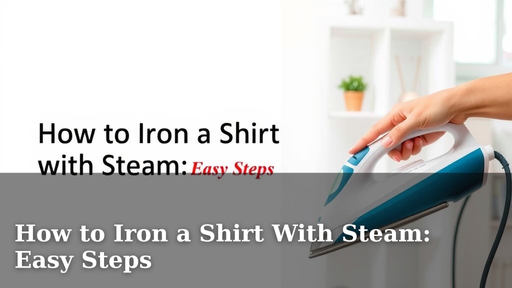 How to Iron a Shirt With Steam: Easy Steps