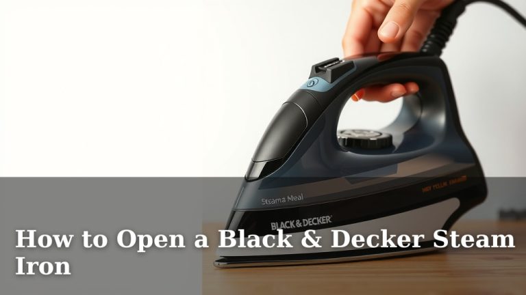 How to Open a Black & Decker Steam Iron