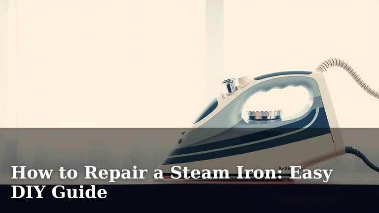 How to Repair a Steam Iron: Easy DIY Guide