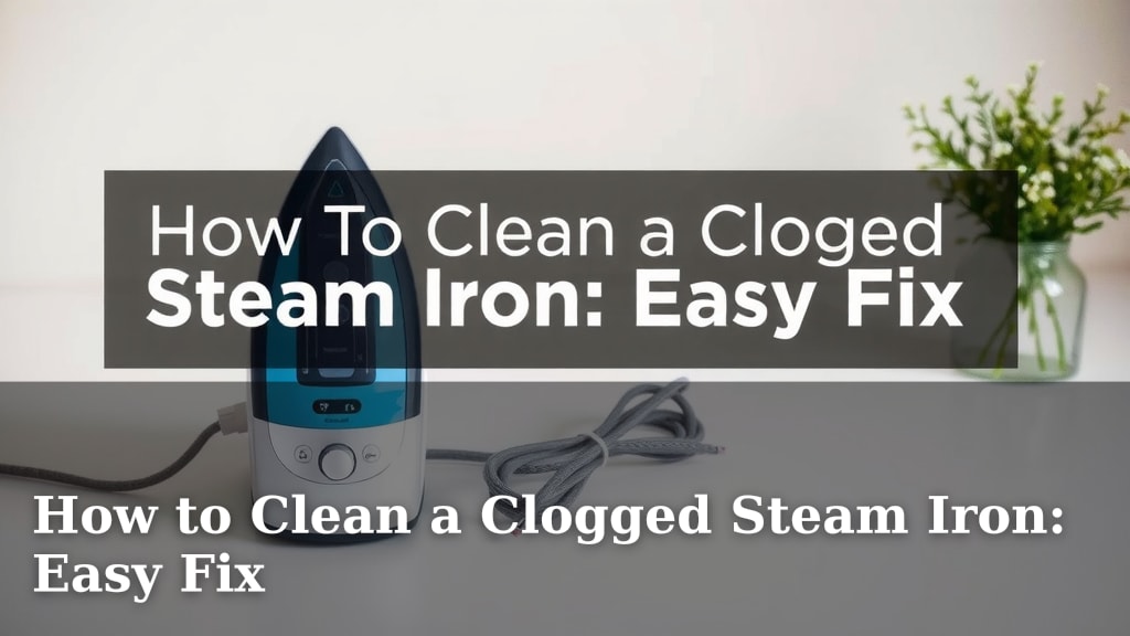 How to Clean a Clogged Steam Iron: Easy Fix