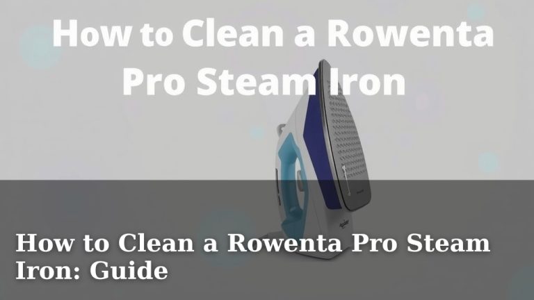 How to Clean a Rowenta Pro Steam Iron: Guide