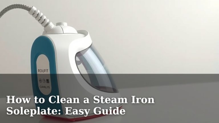 How to Clean a Steam Iron Soleplate: Easy Guide
