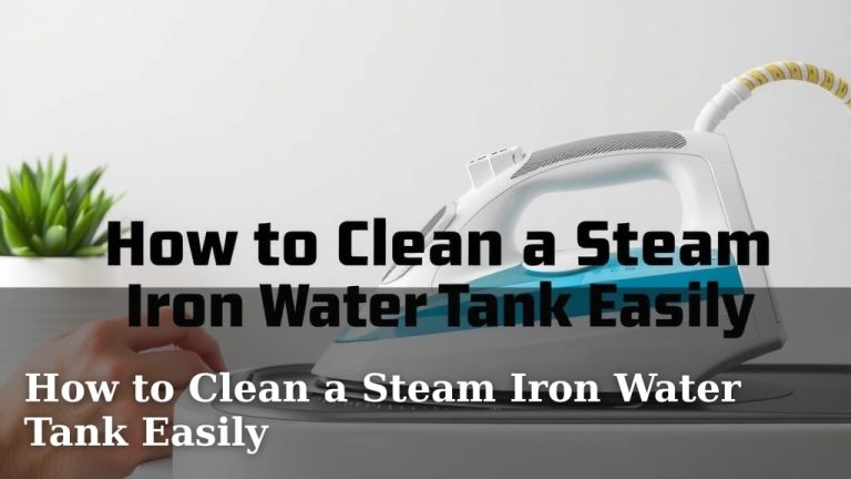 How to Clean a Steam Iron Water Tank Easily