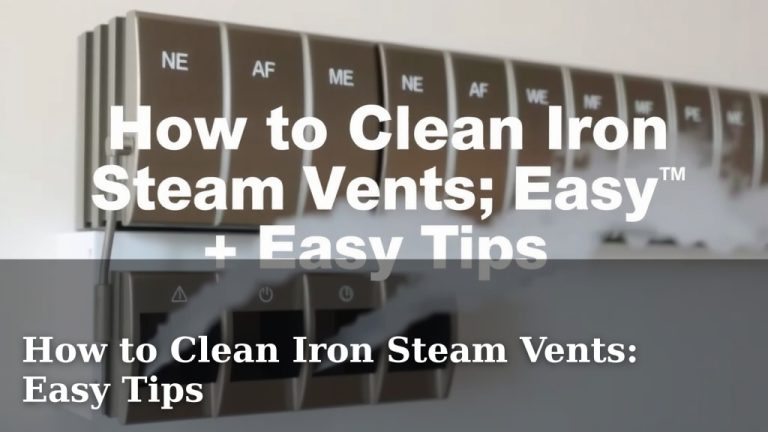 How to Clean Iron Steam Vents: Easy Tips