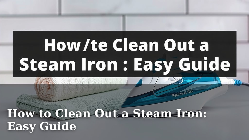 How to Clean Out a Steam Iron: Easy Guide