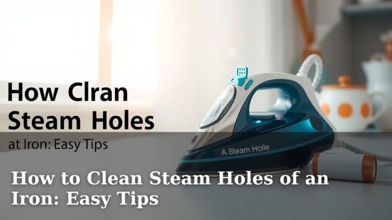 How to Clean Steam Holes of an Iron: Easy Tips