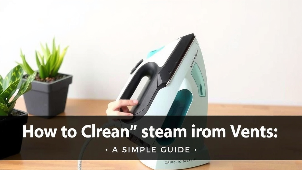 Keeping Your Steam Iron Vents Clear: A Simple Guide