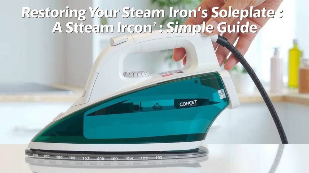 Restoring Your Steam Iron's Soleplate: A Simple Guide