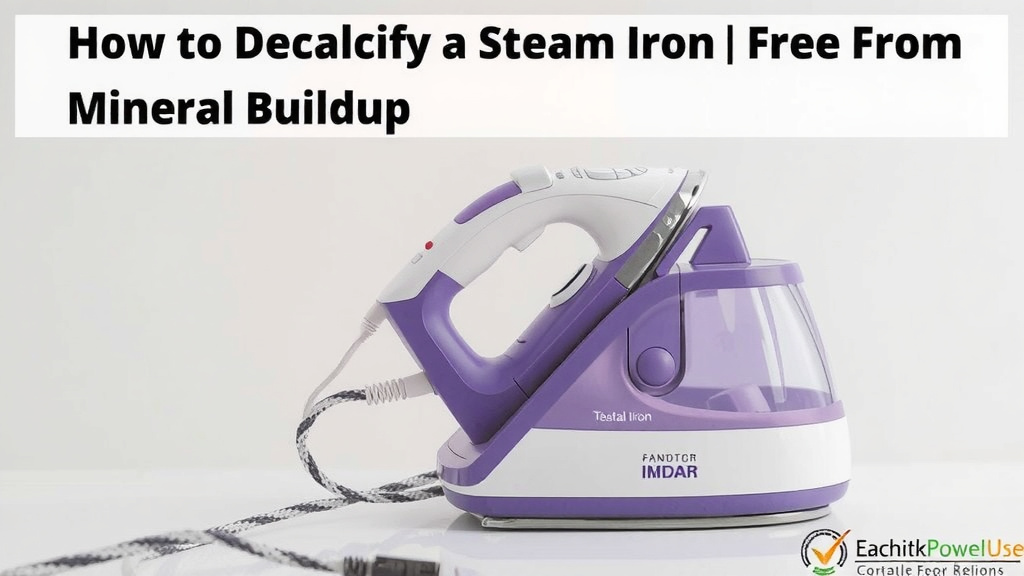 Keeping Your Steam Iron Free From Mineral Buildup