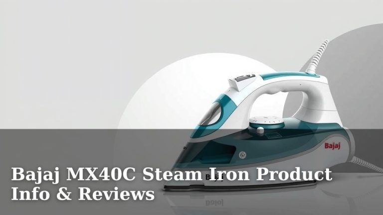 Bajaj MX40C Steam Iron Product Info & Reviews