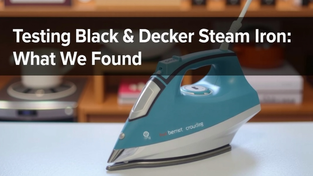 Testing Black & Decker Steam Irons: What We Found